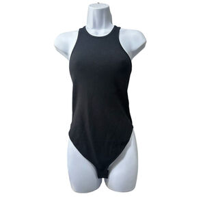 ALL SAINTS Ribbed Jamie Bodysuit Black Size 4 NWT